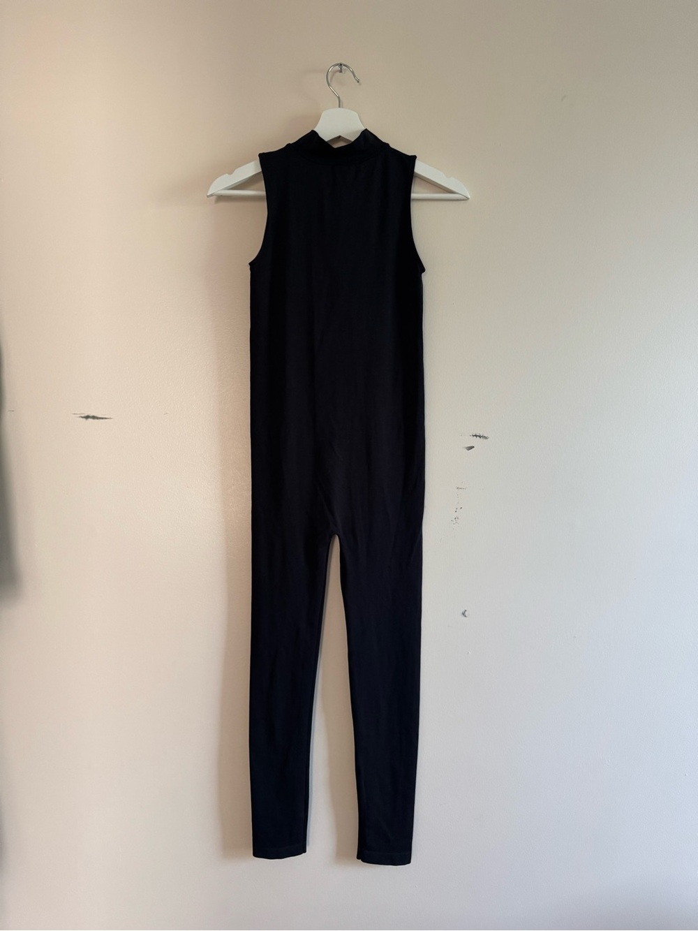 Zara Black Sleeveless High-Neck Jumpsuit